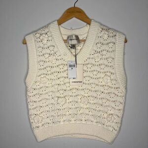 Women's Cream Sweater Vest